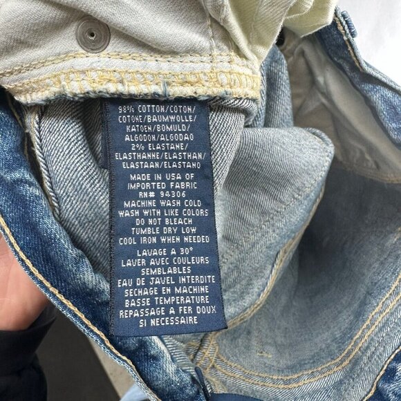 Ralph Lauren Jeans Women 28/34 Dungarees Low Rise Bootcut Light Washed Blue - Picture 9 of 11